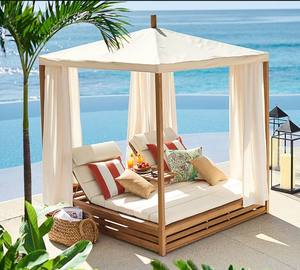 Pool <strong>Outdoor</strong> Garden Sets Sunbed <strong>Daybed</strong> Wood Furniture Teak <strong>Canopy</strong> <strong>Daybed</strong> - Product Image 2