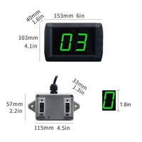 Compteur de visiteurs de flux de personnes pour espace intérieur Compteur numérique bidirectionnel 0-99 avec capteur radar infrarouge