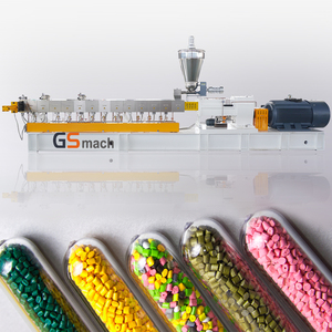 Máy làm hạt nhựa tổng hợp màu đen/trắng, máy ép đùn hai trục dùng cho nhựa TPU, ABS, PET, PC, PA, PLA, <span class=keywords><strong>PE</strong></span>, PP - Product Image 1