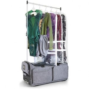 BSCI Lightweight Travel <b>Bag</b> with Rolling Garment Duffle <b>for</b> <b>Costumes</b>, Polyester <b>Dance</b> <b>Bag</b>, and Handy Garment Rack - Product Image 3