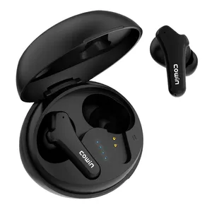 De gros 5 2-Écouteurs Bluetooth 2021 v5.0 TWS, oreillettes authentiques sans fil, 2 en 1, Casque d'écoute, mains libres, avec étui de chargement