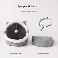 Maisonnette pour chat fermée et chaude pour toutes les saisons, utilisation en intérieur, design de villa pour chat