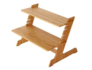 Support d'ordinateur portable ergonomique réglable en bambou, refroidissant, support vertical pour bureau, maison, vente en gros, logo personnalisé, OEM - Product Image 4