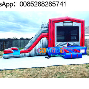 Moga Pink Princess Unicorn Inflable Castle Bouncer y Water Slide Combo PVC Vinilo Moonwalk Bouncer Slide para niñas - Product Image 3