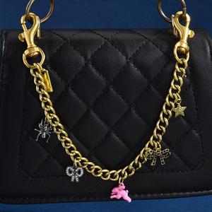 Porte-clés de luxe léger Y2K Punk en métal, pendentif Hip Hop (ange, araignée, lapin, dinosaure, champignon) pour pantalon, portefeuille, sac - Product Image 4