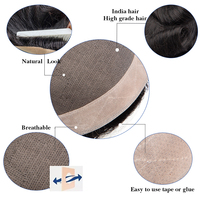 Perruque pour homme, postiche, postiche, postiche, postiche, cheveux naturels, système de remplacement, postiche