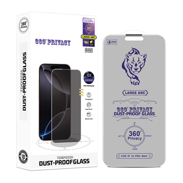 360° Privacy Screen Protectors Anti-Spy for iPhone 18 14 15 16 17 Pro Max Borderless Screen Protector