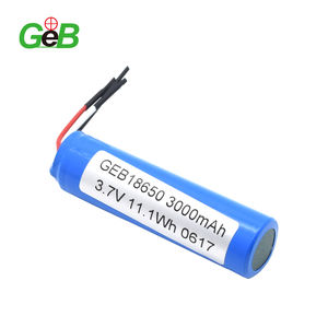 GEB OEM <span class=keywords><strong>18650</strong></span> recargable de iones de litio <span class=keywords><strong>18650</strong></span> Li Ion 3000mAh 3,7 V <span class=keywords><strong>1p1s</strong></span> <span class=keywords><strong>18650</strong></span> Paquete de batería de litio con 10K NTC para luz de flash - Product Image 4