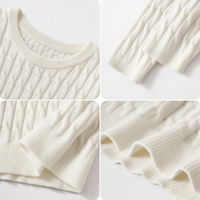 Pull-over épais personnalisé pour hommes, pull-over en tricot uni à manches longues en jacquard du fabricant, tricots de haute qualité pour hommes