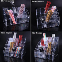Présentoir pour stylo en acrylique transparent personnalisé en gros présentoir à crayons en acrylique durable pour le magasin de papeterie