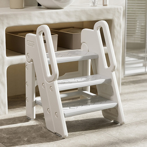Ventes directes Enfants Toddler <span class=keywords><strong>Tour</strong></span> d'apprentissage Tabouret de toilette antidérapant En plastique Pliant Multi Hauteurs 2 Marchepied Escabeau - Product Image 3