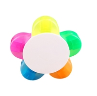 Stylo fluorescent à cinq couleurs, marqueur, surligneur, papeterie colorée pour étudiants, stylo à dessin à lignes colorées