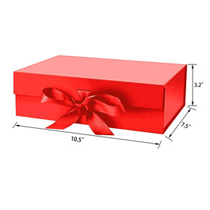 Caja de Regalo Rígida Magnética con Forro de Esponja y Recubrimiento UV con Logotipo Personalizado, Cierre Magnético, Cinta Rosa de Lujo, Embalaje Grande - Product Image 6