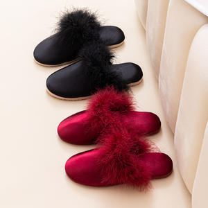 Pantuflas de Moda para Mujer, para Bodas, de Satén, Antideslizantes, Transpirables, con Peluche, para las Cuatro Estaciones - Product Image 2