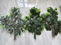 Branches et feuilles d'arbre de ficus artificiel DC037, fausse feuillage de banian pour la décoration paysagère de jardin