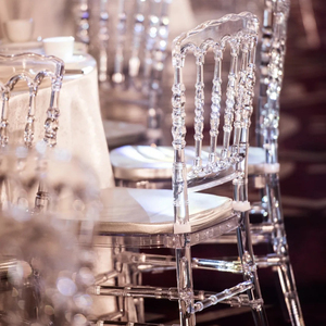 Chaise Napoléon de Style Moderne en Gros, Empilable en Résine PC Plastique Transparent pour Mariage, Hôtel, Événements Extérieurs, Utilisation Banquet - Product Image 3