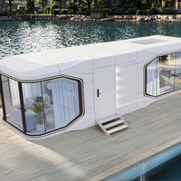 Maison-capsule de camping préfabriquée en acier, moderne et luxueuse, avec système intelligent, espace intelligent, imperméable, hôtel