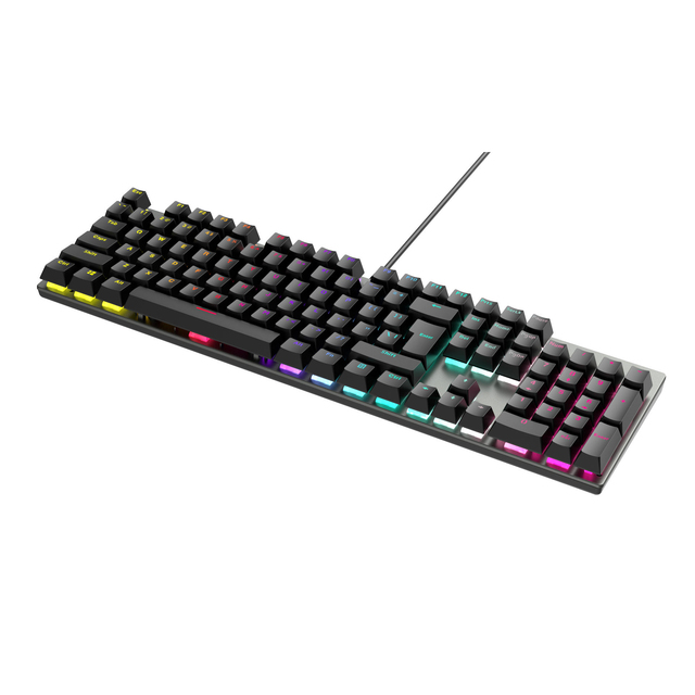 Factory OEM New Customized Layout 104-key Wired Mechanical Keyboard Full Size USB LED Backlit Gaming Keyboard Plastic Desktop