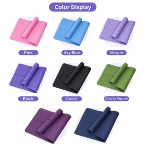 Tapete de Yoga Personalizado de TPE de 8mm con Doble Capa Impresa, Tapete de Yoga de Doble Color con Líneas de Postura, Venta al Por Mayor - Product Image 6