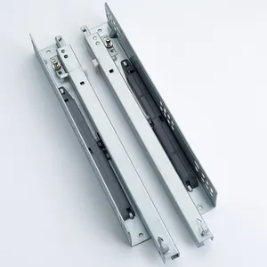 Push To Open Hidden Concealed Drawer Slides 2-Fold Telescopic Bottom Mounting Drawer Slide