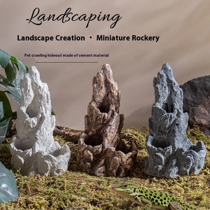 Mascotas de escalada en roca de plástico <span class=keywords><strong>para</strong></span> dormitorio, refugio de escalada inspirado en <span class=keywords><strong>Acuario</strong></span> de selva tropical <span class=keywords><strong>para</strong></span> razas, rockeros de paisajismo en caja - Product Image 6