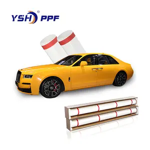 YSH film pembungkus mobil, lapisan vinil pembungkus mobil warna super mengkilap 1.52X30m tampilan ppf