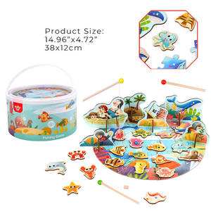 Jeu de pêche en bois amusant et original Tooky, puzzles sur le thème de l'océan - Product Image 2