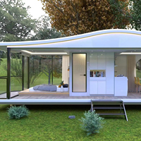 Maisons conteneurs préfabriquées de luxe postmodernes, mobiles, de type capsule spatiale, de 20 et 40 pieds, avec panneaux sandwich, pour villas et bureaux