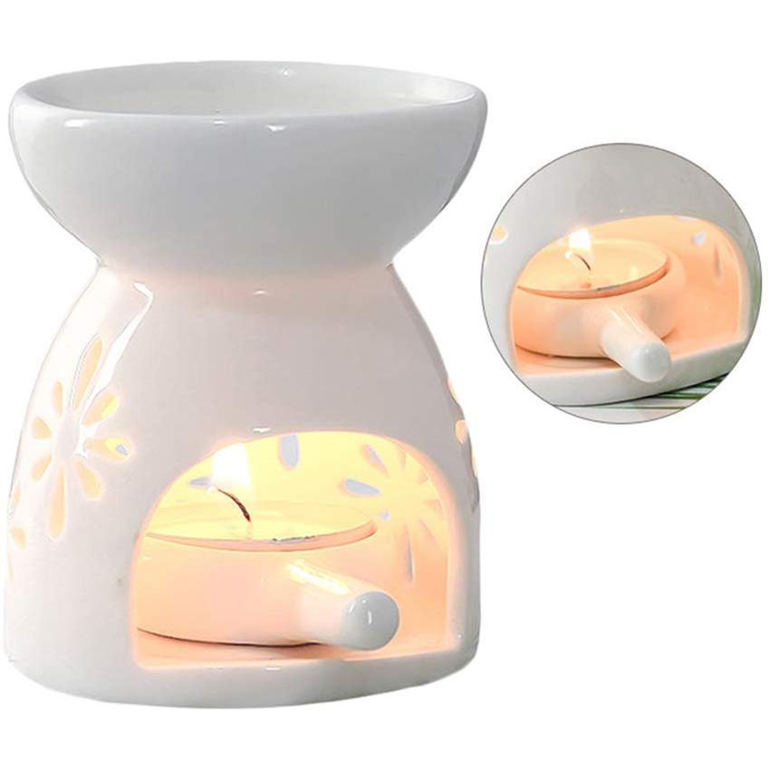 Керамический диффузор Tealight для эфирного масла, курильница, белый керамический подсвечник