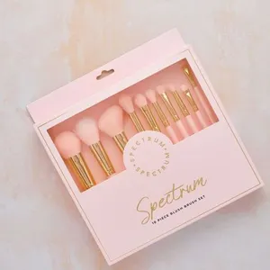 Özel Logo güzellik boş kağit kutu makyaj fırçası Set kutusu kozmetik fırça kozmetik için ambalaj kutuları