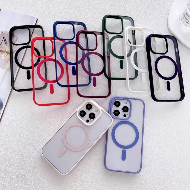 Luxury Magnetic Phone Case for iPhone 17 16 15 14 13 12 Pro Max Wireless Charging Anti-Yellowing Shockproof Clear Phone Cover