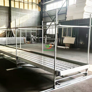Tavolo mobile a scomparti verticali V Track 5x10 4x8, con pali a LED e traliccio per serre agricole e coltivazione indoor - Product Image 3