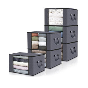 กล่องเก็บของอเนกประสงค์ขนาดใหญ่ 56L 60L ผลิตจากพลาสติก PP ฉีดขึ้นรูป ทนทาน เป็นมิตรกับสิ่งแวดล้อม โปร่งใส วัสดุ PP เกรดพรีเมียม สำหรับใช้ในบ้าน จัดเก็บเสื้อผ้า ซ้อนกันได้ - Product Image 1