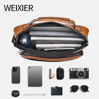 Sacs à bandoulière pour hommes WEIXIER, sacs à main multifonctions pour hommes, sacs messager en cuir PU de grande capacité, sacs d'affaires