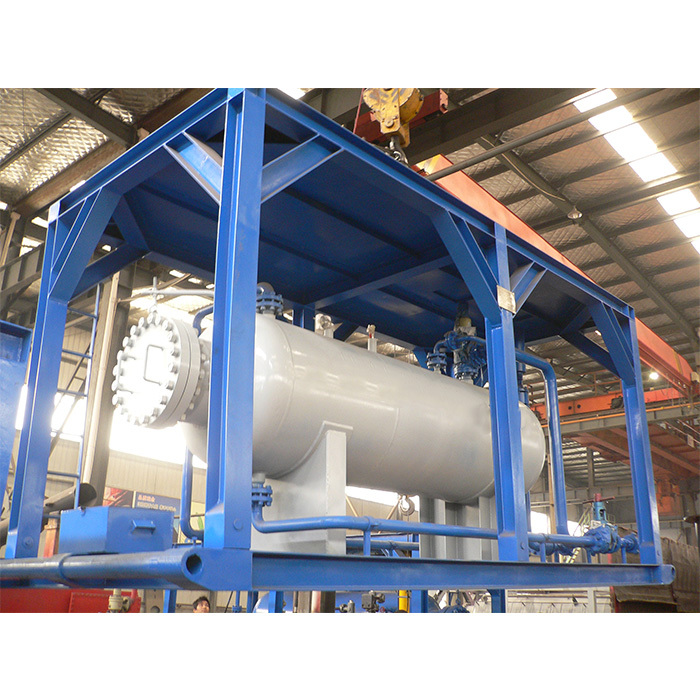 SC breveté containerizd intégrée surface de puits séparateur triphasé/séparateur d'essai avec chauffage