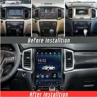 Autoradio multimédia Android 15 avec écran vertical de 12,1 pouces pour Ford Everest 2016-2021, CarPlay sans fil, Android Auto, GPS