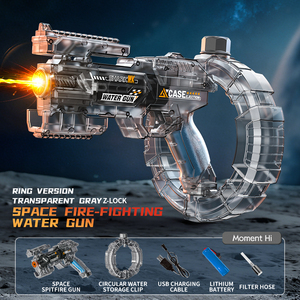 Pistola de <span class=keywords><strong>Agua</strong></span> Transparente con Luz Intermitente, Funciona con Pilas, Juguete Acuático de Plástico - Product Image 4