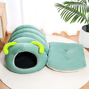 Lit <span class=keywords><strong>d</strong></span>'hiver pour chien et chat mignon Nid doux pour animaux de compagnie Tente Fournitures pour animaux de compagnie Grotte pour animaux de compagnie semi-fermée Lit pour <span class=keywords><strong>chiot</strong></span> et chat - Product Image 3