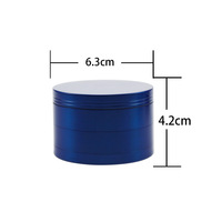 Moulins à herbes et accessoires de fumeur de marque personnalisée en aluminium à quatre couches pour fumer des moulins à aliments et des moulins à épices