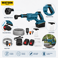 Kit de nettoyeur haute pression sans fil avec 2 batteries, chargeur, tuyau et bouteille à mousse pour la vente en gros