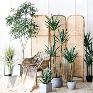 Wholesale <b>Large</b> Nordic Style <b>Artificial</b> Plastic UV Resistance High Quality Indoor Hotel Office Fresh Decorative <b>Plant</b> Potted - Product Image 5