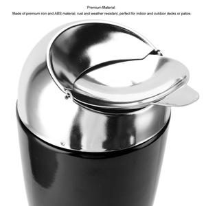 Cenicero metálico vertical al por mayor, anticasco de ceniza volante, telescópico de suelo con tapa, accesorios para fumar - Product Image 3