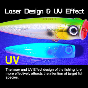 Leurre de pêche <span class=keywords><strong>Popper</strong></span> FJORD imprimé 120 mm 45 g en plastique ABS dur artificiel 3D pour eau douce et eau salée, rivière et lac, avec hameçons - Product Image 6