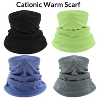 Cache-cou et foulard thermique cationique doublé polaire unisexe, couleur unie, pour cyclisme et activités de plein air – Idéal pour l'hiver