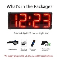 GANXIN GO4T-8R Outdoor-Sportuhr mit 8 Zoll 4-stelligem Großdisplay LED Digitaluhr