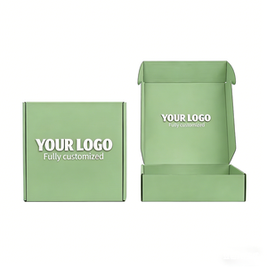 <span class=keywords><strong>Caja</strong></span> de Cartón Corrugado Ecológica con Logotipo Personalizado, Color y Tamaño a Medida, Cajas de Embalaje Verdes para Envío al por Mayor para Ropa - Product Image 2