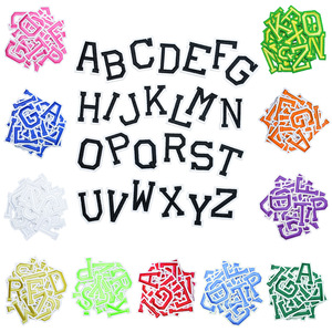 Parche <span class=keywords><strong>de</strong></span> letras <span class=keywords><strong>para</strong></span> planchar con bordado <span class=keywords><strong>de</strong></span> colores multiestilo <span class=keywords><strong>para</strong></span> ropa - Product Image 2