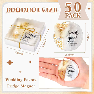 Recuerdos de Boda para Invitados, Imán de Resina de Cristal para Refrigerador, <span class=keywords><strong>Regalos</strong></span> con Flores Secas para Boda, Compromiso, Baby Shower - Product Image 6