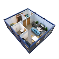Maison conteneur modulaire préfabriquée Offre Spéciale de luxe de 40 pieds Dortoir détachable bon marché de vie Pack plat Design industriel