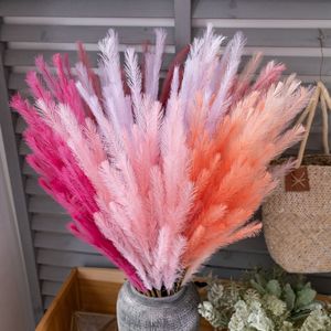 CallaFloral Herbe de la Pampa Artificielle Fleurs Séchées Branche Unique Champagne Rose Clair Rouge Rose Orange Décoration Mariage Maison - Product Image 1
